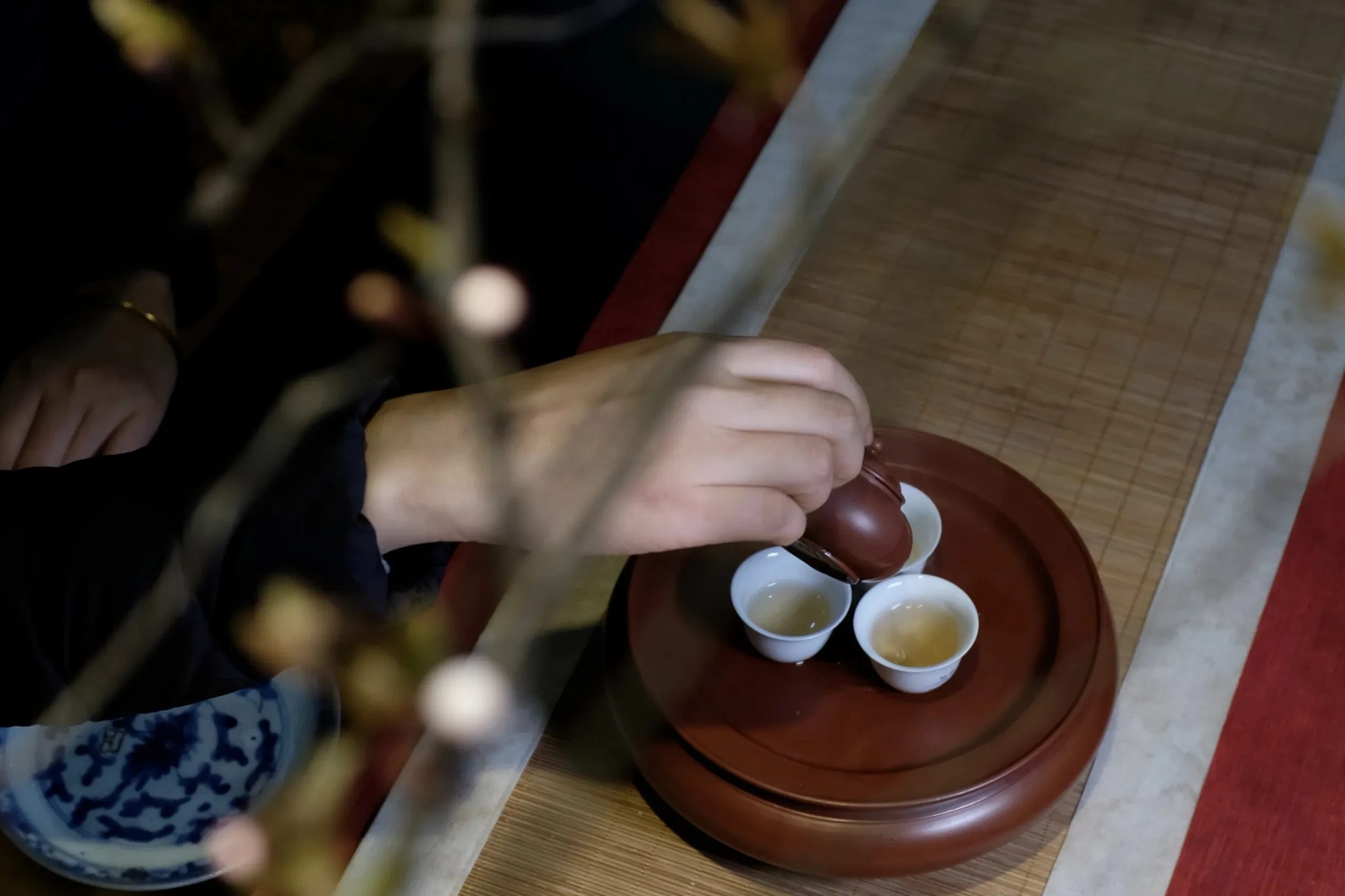 80年代的老安顺章燕城龙窑扁鼓形老茶盘